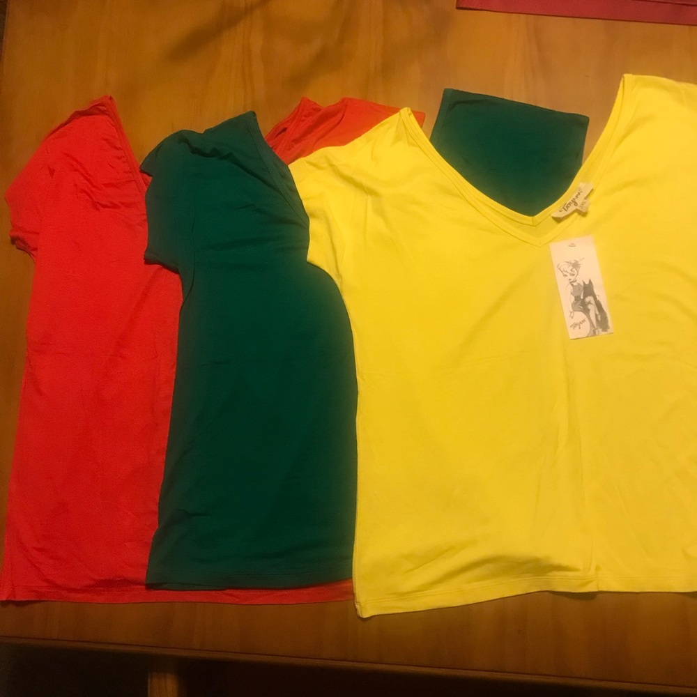 Set of 3 Tatyana V-neck shirts - 3XL